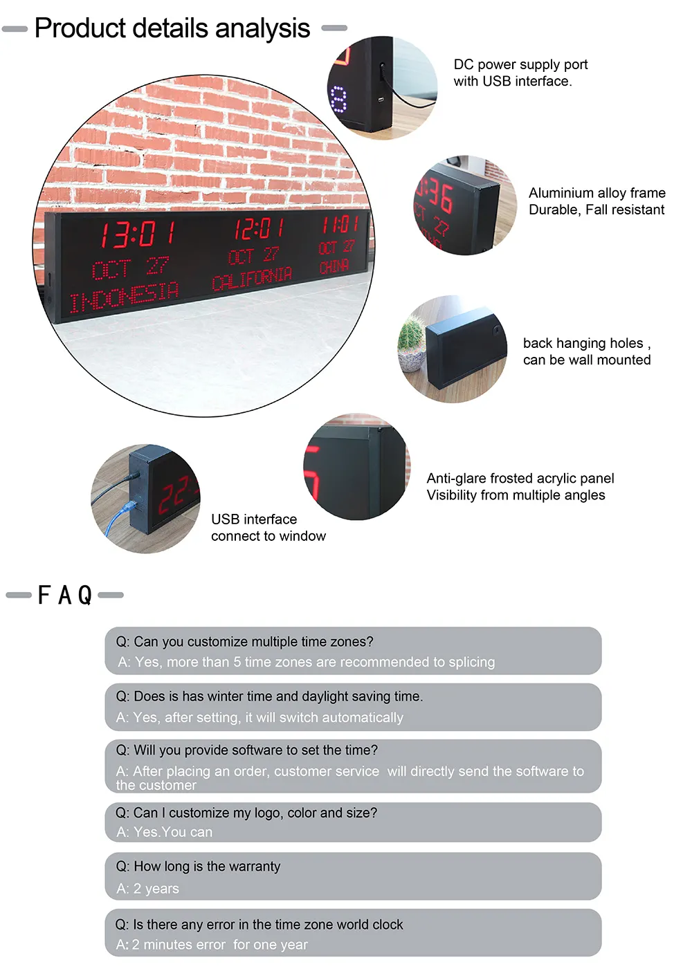 led world clock time zone digital display led world clock time zone digital display